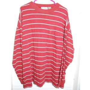 Vintage Sears Roebuck & Co. Long Sleeve T-shirt Men's XL Red Gray Striped 90s